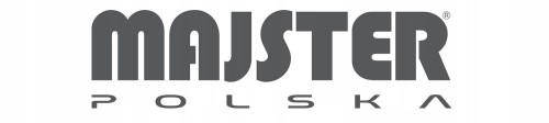 Szare logo Majster Polska na białym tle.