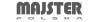 Szare logo Majster Polska na białym tle.