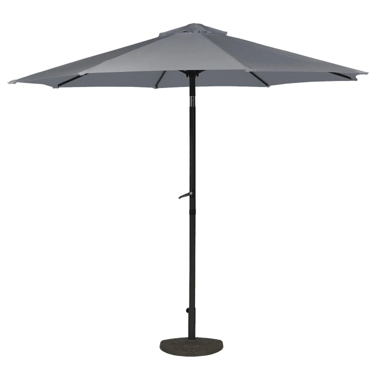 Parasol ogrodowy prosty, rozłożony na białym tle.