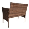 Brązowo-szara dwuosobowa sofa na białym tle - ujęcie nr 2