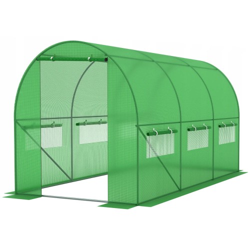 Tunel Foliowy Ogrodowy Szklarnia o wymiarach 2x3x2m, powierzchnia 6m2, kolor Zielony