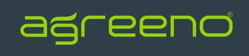 Czarno-zielone logo Agreeno.