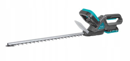 Akumulatorowe nożyce do żywopłotu w kolorach szarym i turkusowym - ujęcie nr 1