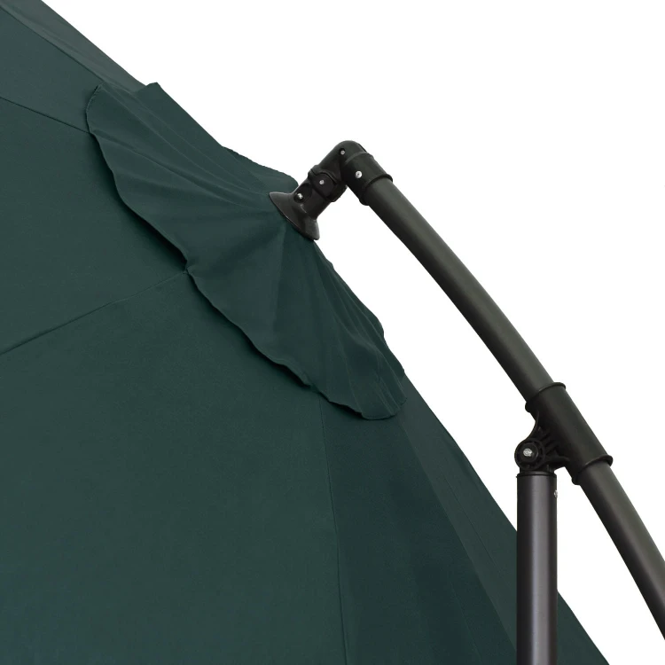 Połączenie masztu bocznego (ramienia) z czaszą parasola.