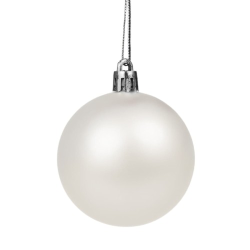 Bombka biała matowa