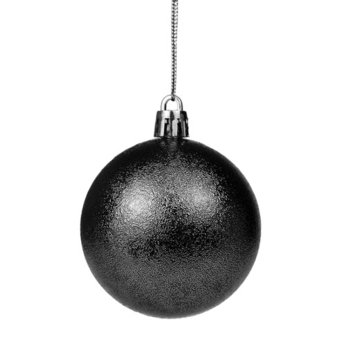 Bombka czarna z imitacją brokatu