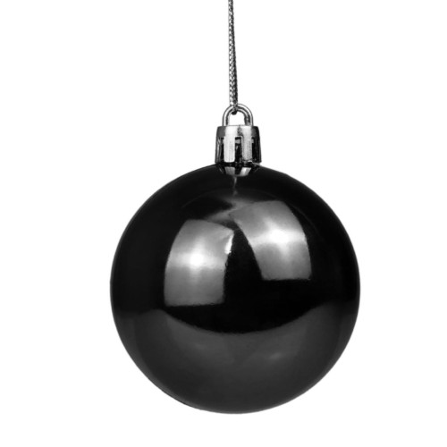 Bombka czarna lustrzana