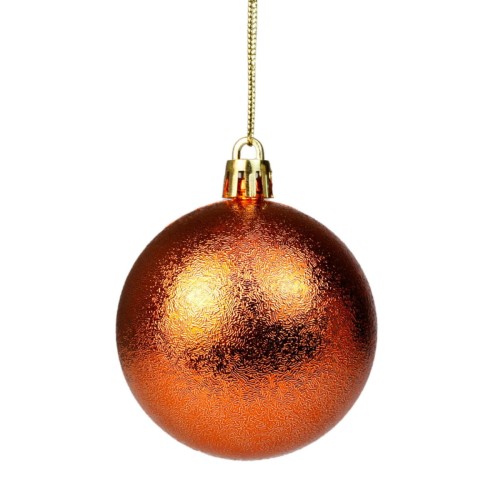 Bombka pomarańczowa z imitacją brokatu
