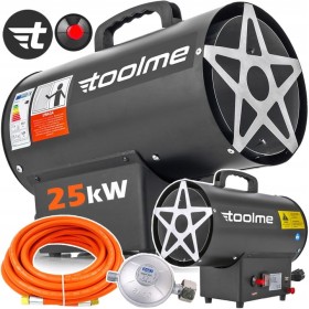 Nagrzewnica Gazowa Dmuchana Grzejnik Piecyk 25kW +Reduktor Wąż Toolme TM183