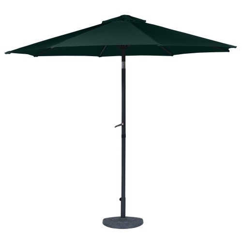 Parasol ogrodowy prosty, rozłożony na białym tle.