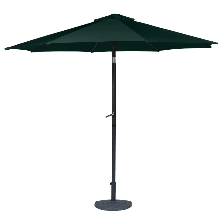 Parasol ogrodowy prosty, rozłożony na białym tle.