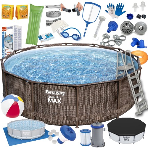 26 elementowy zestaw basenu stelażowego Pro Max o wymiarach: 366x100cm.