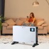 Grzejnik elektryczny konwektorowy 2000W termostat, z wentylatorem, WiFi, TURBO, pilot, biały