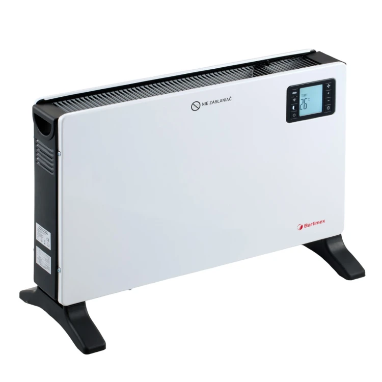 Grzejnik elektryczny konwektorowy 2000W termostat, z wentylatorem, WiFi, TURBO, pilot, biały