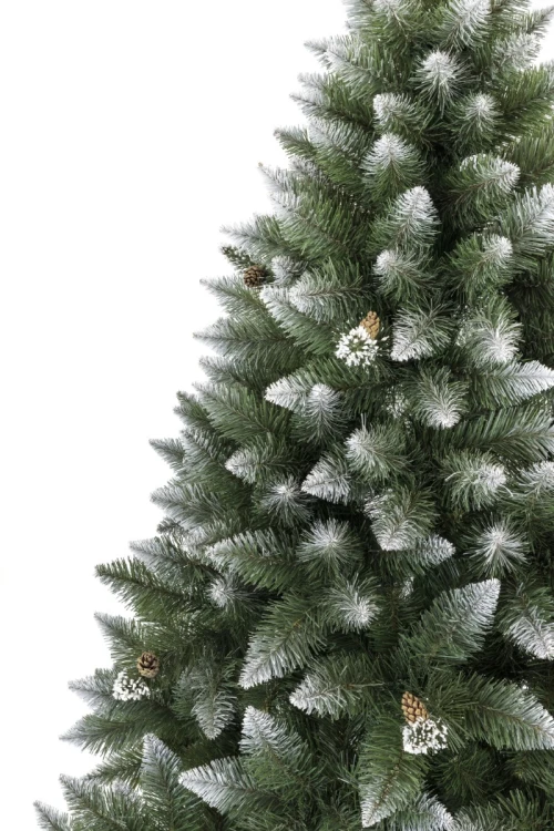 Choinka Sosna Diamentowa Z Naturalną Szyszką, Szklona Gałązka 220cm