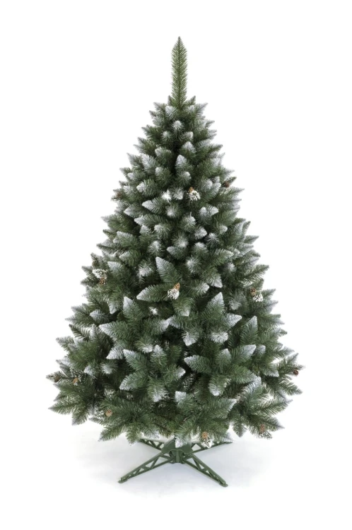 Choinka Sosna Diamentowa Z Naturalną Szyszką, Szklona Gałązka 180cm