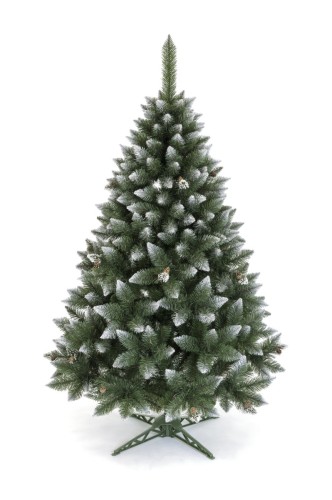 Choinka Sosna Diamentowa Z Naturalną Szyszką, Szklona Gałązka 120cm