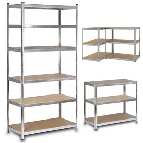 Metalowy Regał Magazynowy 3w1 Bartimex - 220x90x40cm - 1050kg