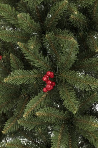 Choinka Świerk Naturalny Z Czerwoną Jarzębiną 220cm