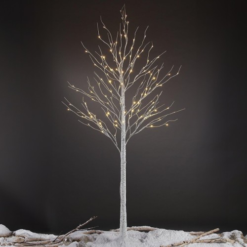 Sztuczne drzewko dekoracyjne przypominające brzozę, z białym pniem i gałęziami.