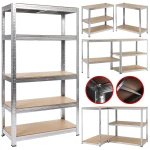 Metalowy Regał Magazynowy 3w1 Bartimex 150 x 75 x 30cm Ocynk 5 Półek Max 875kg 