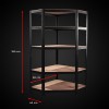 Metalowy Regał Narożny Magazynowy 3w1 Bartimex 180 x 90 x 40cm