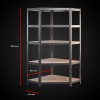 Metalowy Regał Narożny Magazynowy 3w1 Bartimex 180 x 90 x 40cm