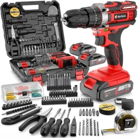 Wiertarko Wkrętarka 20V ZESTAW 136 ELEMENTÓW 2 akumulatory 2,0Ah Bartimex BT-CD-20K-S OUTLET
