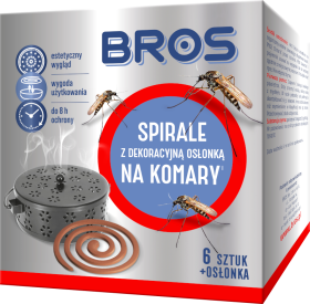 Spirale Na Komary Z Dekoracyjną Osłonką Stalową 6 Szt Bros