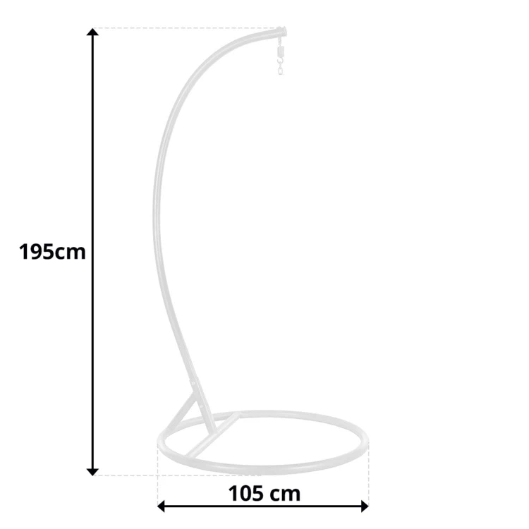 Wymiary: całkowita wysokość: 195 cm, średnica podstawy: 105 cm