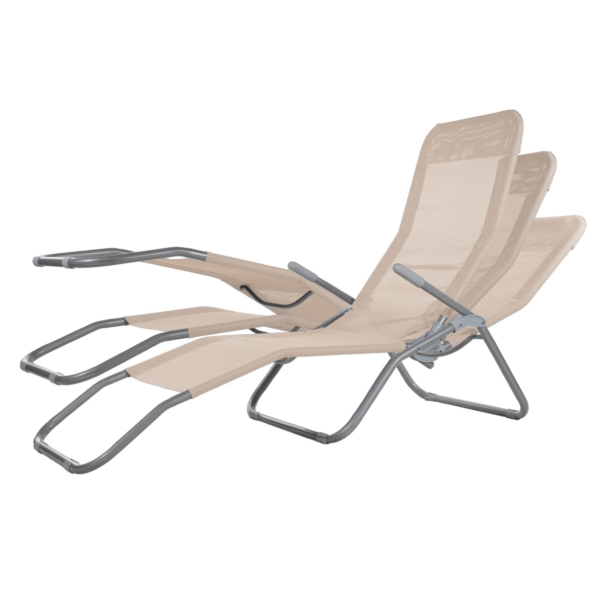 Różne pozycje ustawienia leżaka. 