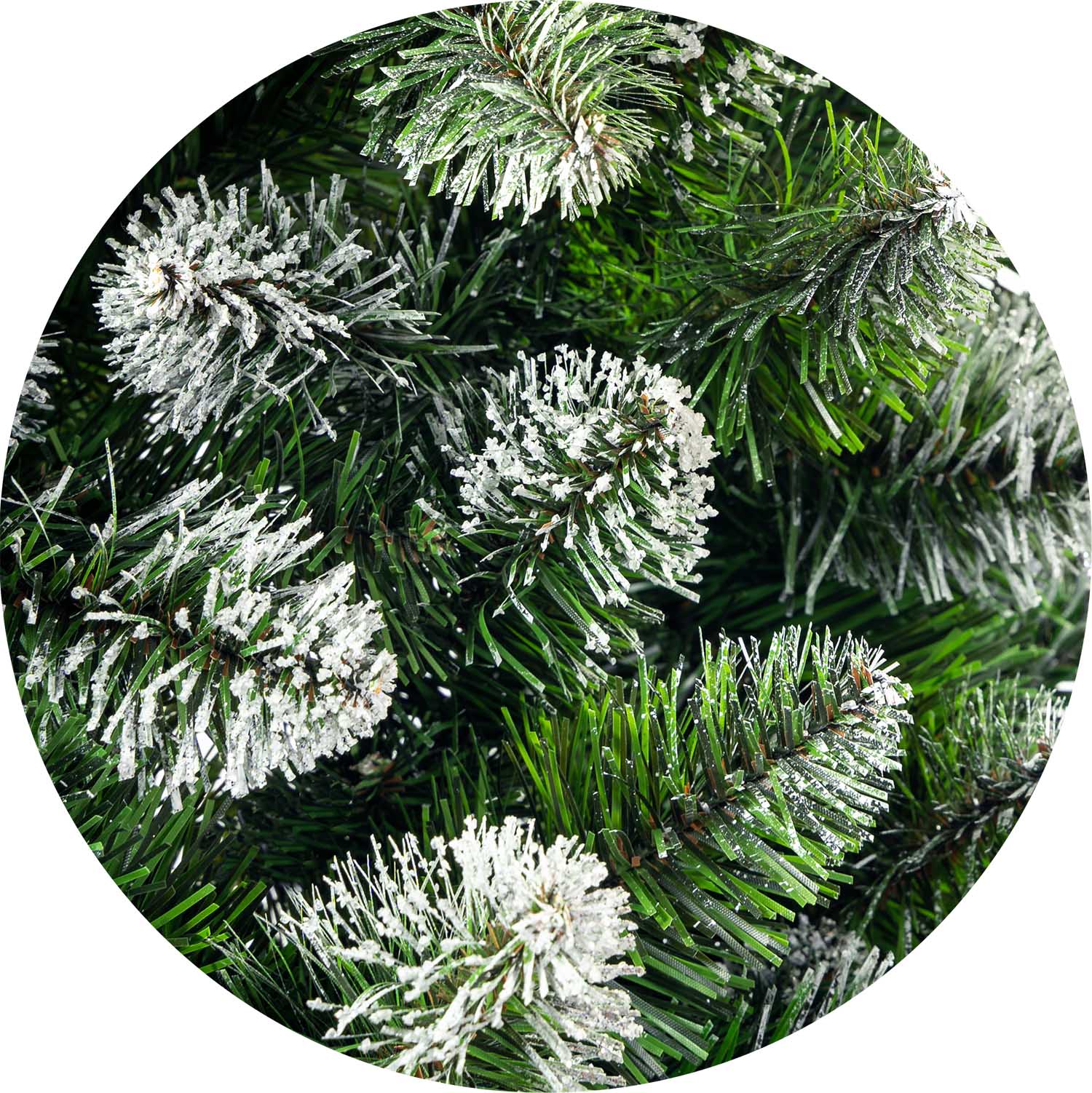 Część końcówek gałązek zostały pokrytych białymi drobinkami tworzącymi cudowny efekt błyszczących diamencików. Pozostałe końcówki pokryte sztucznym śniegiem