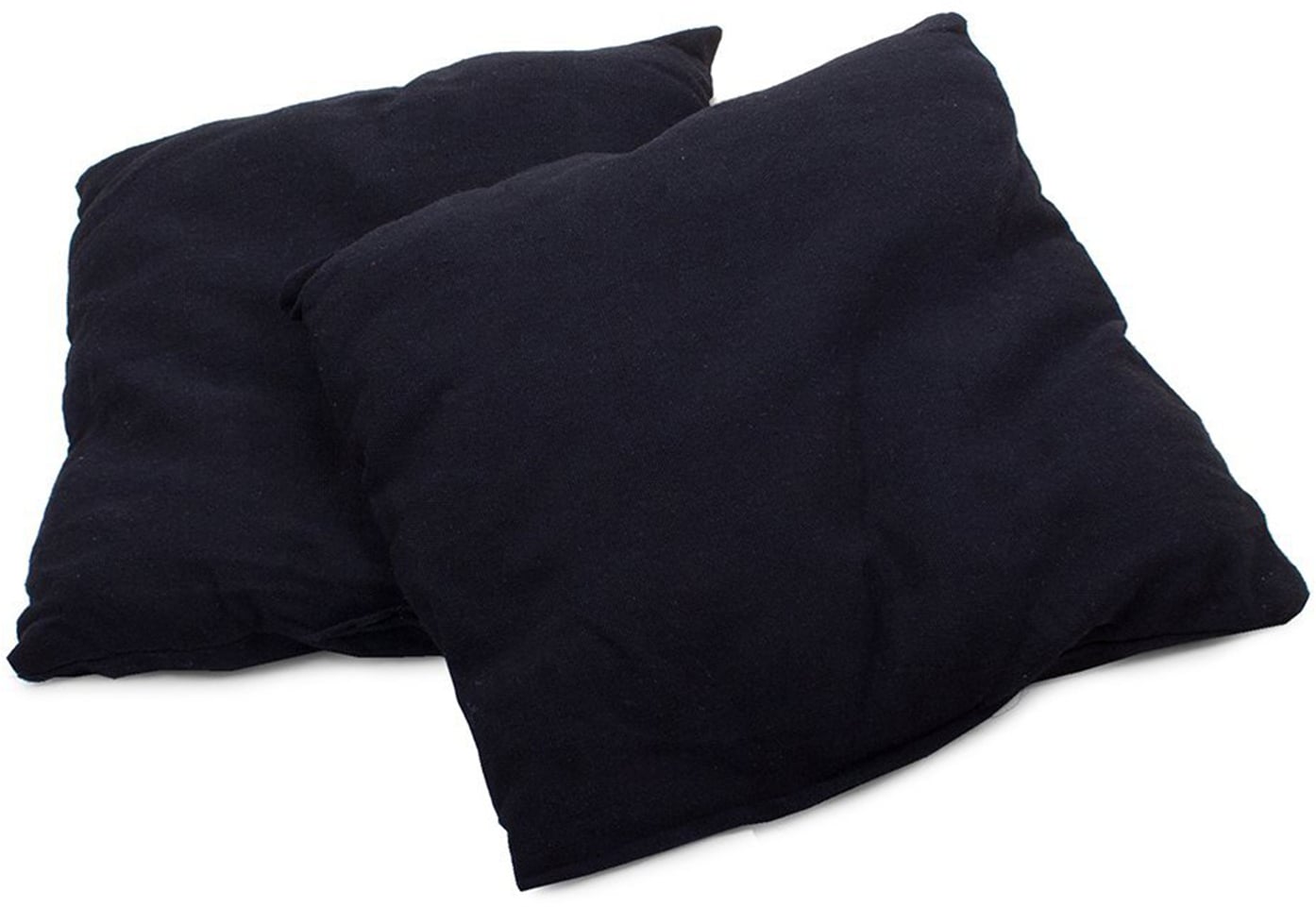 2 czarne poduszki 41x41 cm wysokość 10cm. 