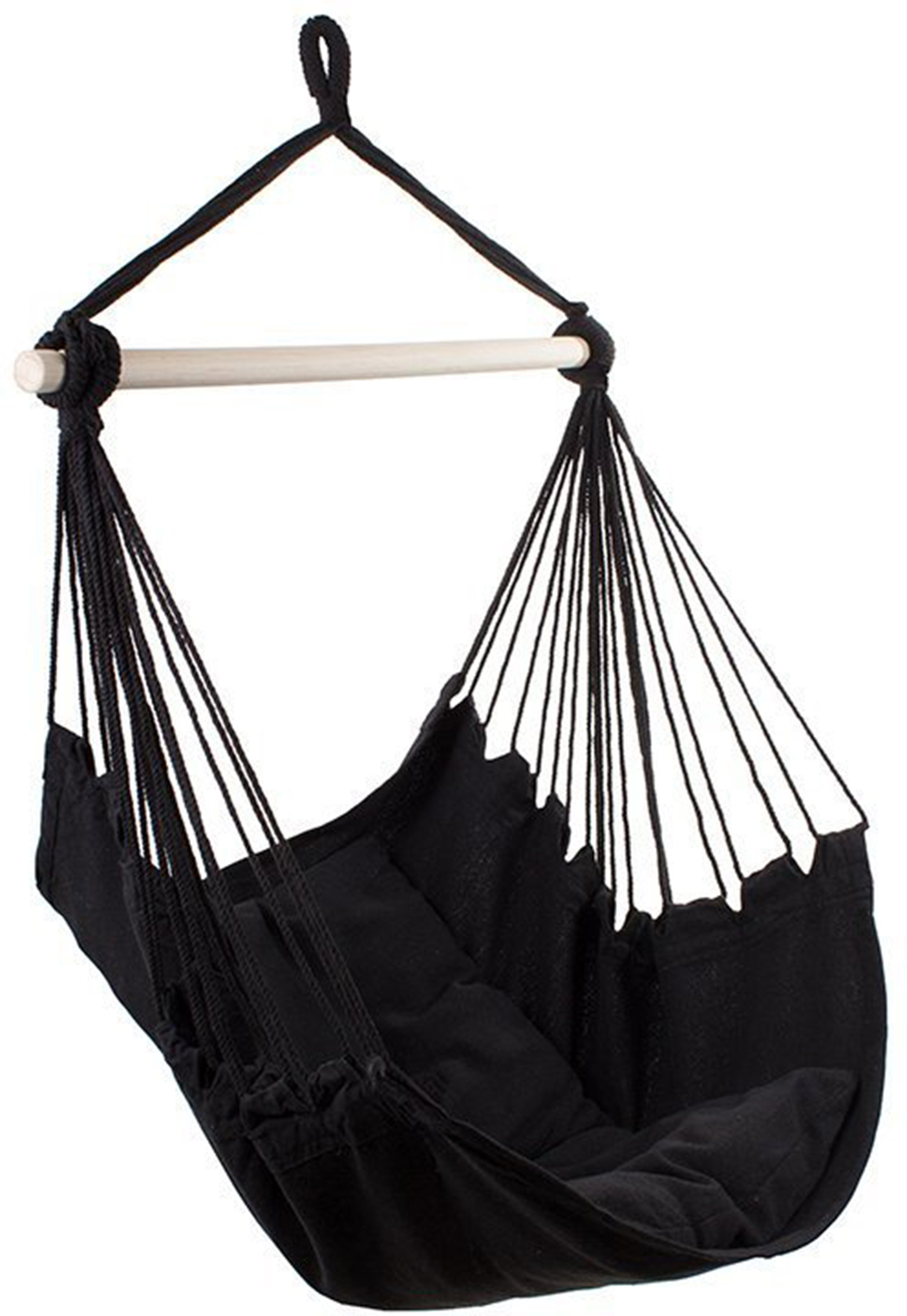 Czarne krzesło brazylijskie na białym tle - ujęcie nr 2