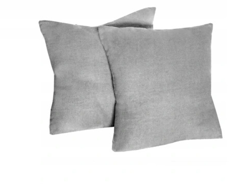 2 szare poduszki 41x41 cm wysokość 10cm. 