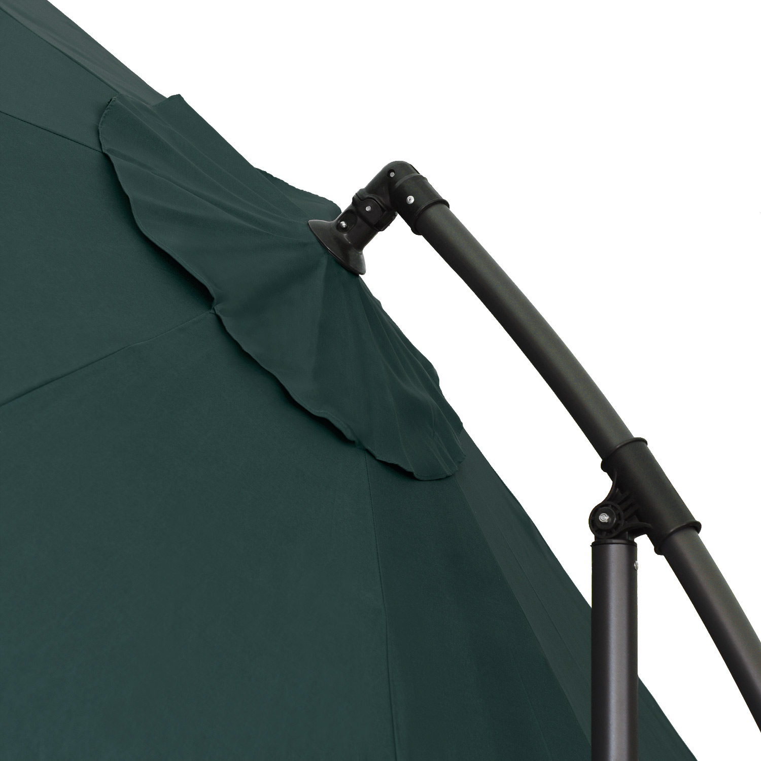 Połączenie masztu bocznego (ramienia) z czaszą parasola.